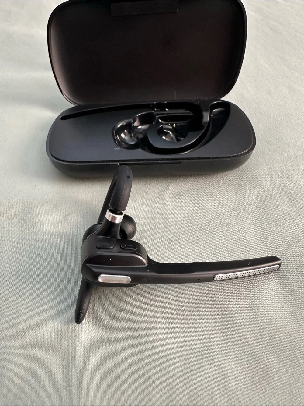 Wireless Bluetooth Headset with Charging Case - Black